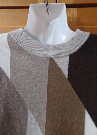 100% шерсть стильный супер теплый мужской свитер джемпер р. m от san&amp;fa woolmark3 фото