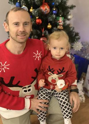 Фемілі цибулю светри для новорічній фотосесії - олені