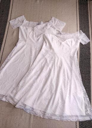 Белое новое платье