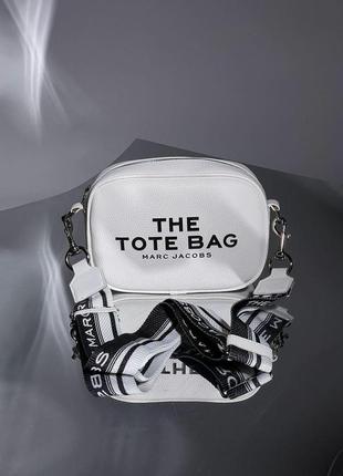 Женская сумка через плечо marc jacobs crossbody leather bag white марк джейкобс кросс - боди6 фото