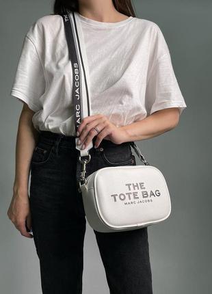 Женская сумка через плечо marc jacobs crossbody leather bag white марк джейкобс кросс - боди8 фото
