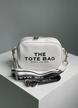 Женская сумка через плечо marc jacobs crossbody leather bag white марк джейкобс кросс - боди1 фото