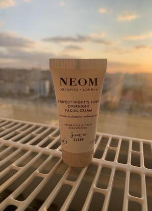 Нічний крем для обличчя neom perfect night's sleep overnight facial cream, 10 мл