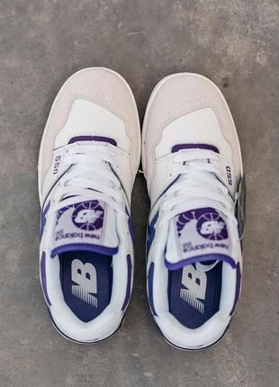Женские кроссовки белые с фиолетовым new balance 5504 фото