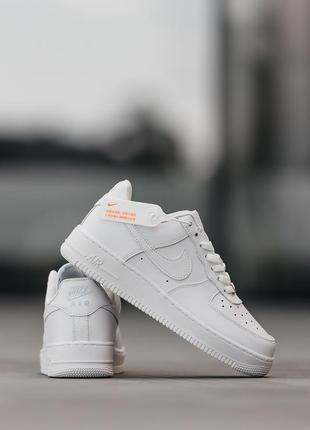 Женские белые кроссовки nike air force 1 '07 premium