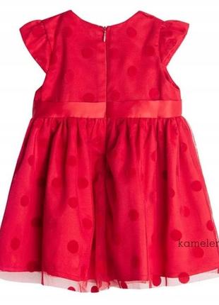Праздничное красное пышное платье на подкладке на девочку cool club польша размер 1042 фото