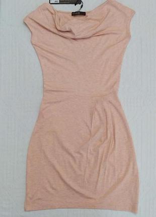 Платье, вискоза, новенькое, эластичное, абрикосовое