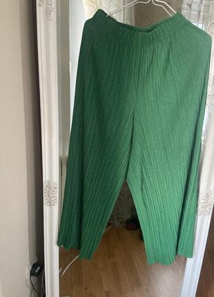 Брюки плиссе юбка штани mango3 фото