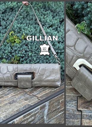 Gillian итальялия стильная оригинальная сумочка багет хобо натуральная кожа