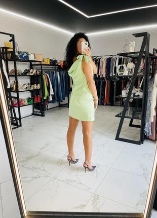 Сатинова сукня колір лайм розмір л бренд  ivyrevel ціна 490 грн9 фото