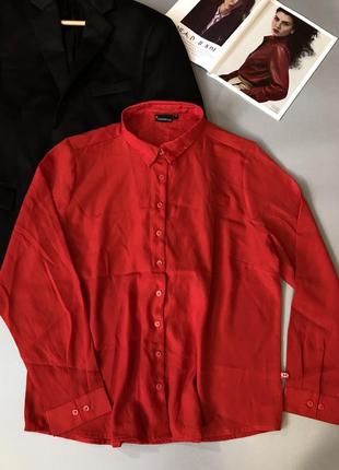 Блуза рубашка яркая женская блуза хл; красная рубашка рубашка красная, красная рубашка оверсайз, рубашка блуза рубашка хл