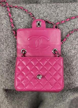 Безупречная розовая сумка chanel pink quilted на длинном ремешке5 фото