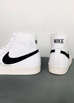 Nike blazer mid black swoosh2 фото