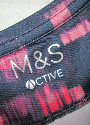 Суперовая спортивная футболка в мраморный принт marks&spencer active8 фото