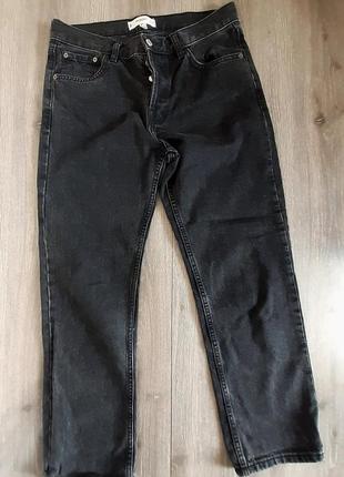 Джинсы серые прямые 46 р
