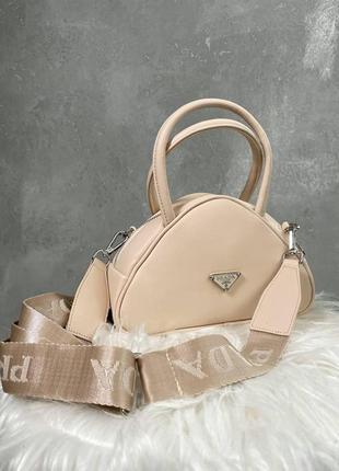 Женский сумка из эко-кожи prada / прада на плечо сумочка женская кожаная стильная брендовая6 фото