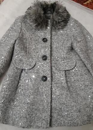 Тепле пальто для дівчинки6 фото