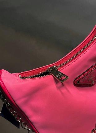 Женский сумка из нейлона prada / прада на плечо сумочка женская кожаная стильная брендовая9 фото