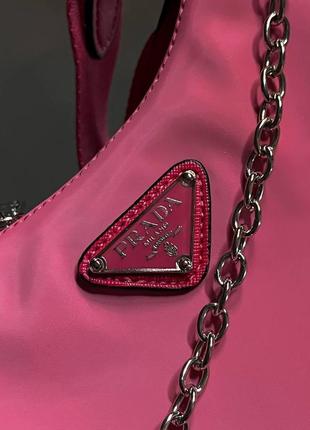 Женский сумка из нейлона prada / прада на плечо сумочка женская кожаная стильная брендовая6 фото