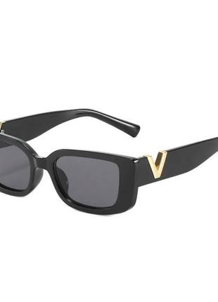 Женские очки valentino черные с черной оправой1 фото