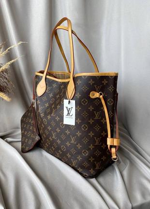 Сумка louis vuitton neverfull brown2 фото