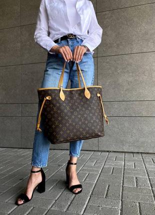 Сумка louis vuitton neverfull brown10 фото