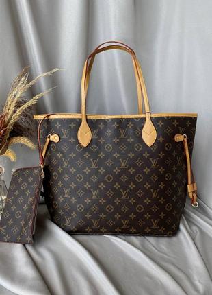 Сумка louis vuitton neverfull brown5 фото