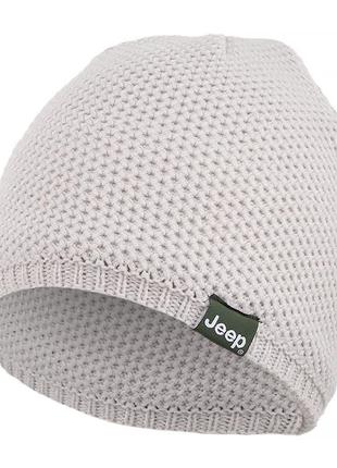 Мужская шапка jeep tricot hat j22w серый one size (o102599-j863)