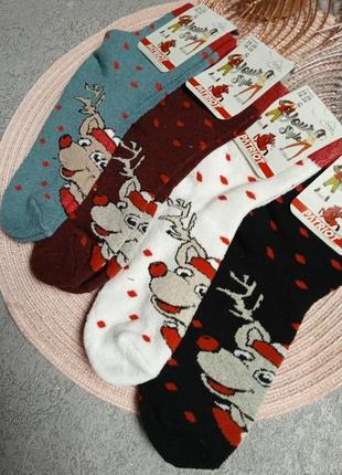 Теплі носки новорічні махрові носочки2 фото