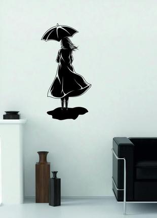 Декоративне настінне панно «дівчина з парасолькою», декор на стіну4 фото