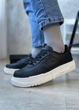 Актуальные базовые черные мужские кроссовки nike air force cube однотонные мужские кроссовки из кожи кожаные мужские кроссовки черного цвета