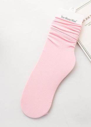Носки однотонные без пятки тонкие нейлон 36-39 розовые