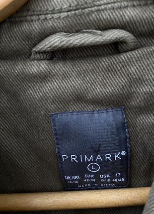 Удлиненный пиджак под пояс цвета хаки primal5 фото