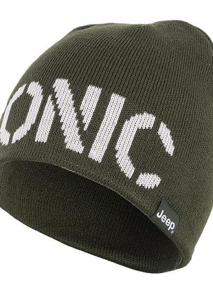 Чоловіча шапка jeep iconic tricot hat j22w хакі one size (o102598-e844)