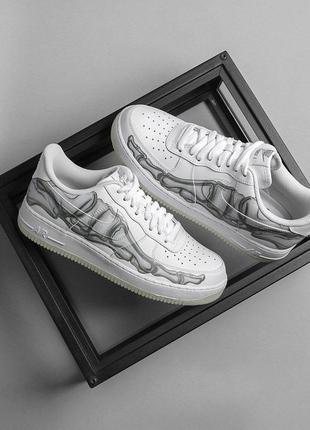 Nike air force skeleton qs black/white 1в1