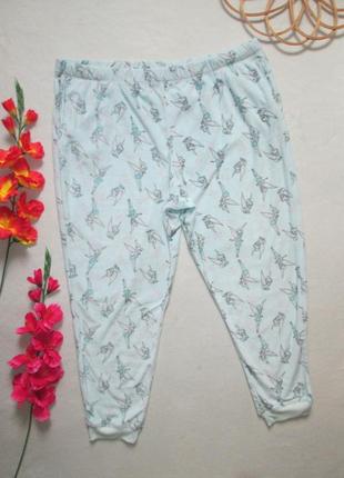 Суперовые флисовые домашние пижамные штаны батал в мультяшный принт фея disney tu