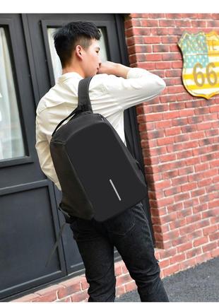 Міський рюкзак-антизлодій bobby 45х30х16,5 см, чорний/надійний універсальний рюкзак для ноутбука. чорний (100)2 фото