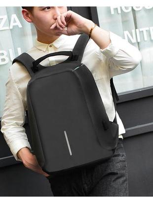 Міський рюкзак-антизлодій bobby 45х30х16,5 см, чорний/надійний універсальний рюкзак для ноутбука. чорний (100)5 фото