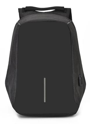 Міський рюкзак-антизлодій bobby 45х30х16,5 см, чорний/надійний універсальний рюкзак для ноутбука. чорний (100)6 фото