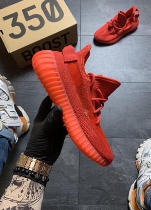 ♦️adidas yeezy boost 350 red♦️кроссовки мужские/женские адидас изи буст красные, летние.2 фото