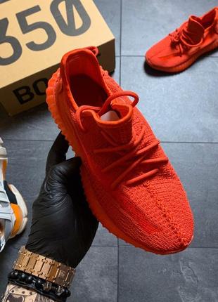 ♦️adidas yeezy boost 350 red♦️кроссовки мужские/женские адидас изи буст красные, летние.3 фото