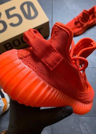 ♦️adidas yeezy boost 350 red♦️кроссовки мужские/женские адидас изи буст красные, летние.8 фото