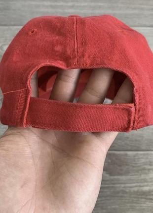 Кепка ли купер винтаж lee cooper leather patch red cap hat4 фото