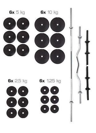 Штанга + гантели набор 130 кг (гриф прямой 200 см)