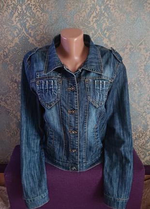Женская джинсовая куртка р.44 /461 фото
