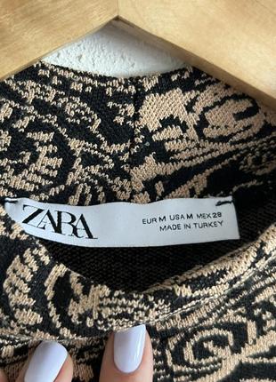 Жаккардовое платье с драпировкой zara3 фото