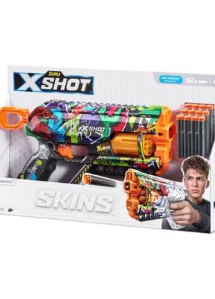 X-shot швидкострільний бластер skins griefer graffiti (12 патронів)