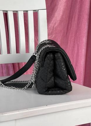 Женская сумка yves saint laurent puff mini black croco ив сен лоран  кросс боди7 фото