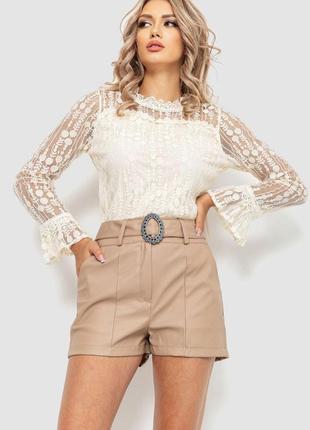 Блуза жіноча класична гіпюрова колір світло-бежевий 204r156  від магазину shopping lands