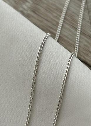 Цепочка из серебра с плетением панцирь на шею 60 см8 фото